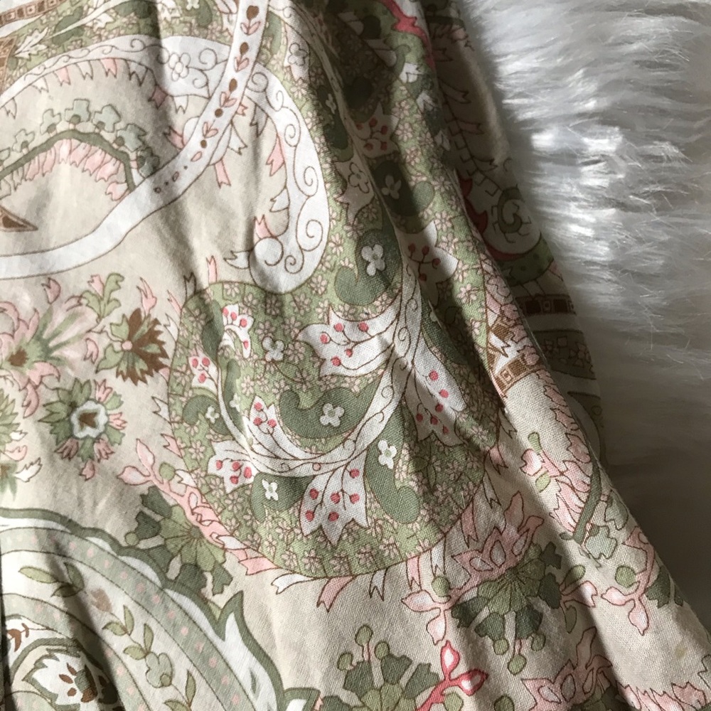 B. Moss 100% Cotton Paisley Lined A-Line Skirt, 2 - Picture 3 of 8